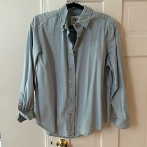 Zara denim button down top